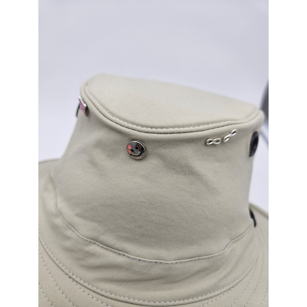 The Tilley Ladies Endurable Bucket Hat Size 7.25 (22.75") Khaki - Embellished - Picture 4 of 16